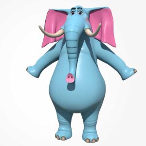 3d cartoon elephant