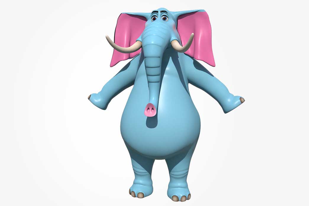 3d cartoon elephant