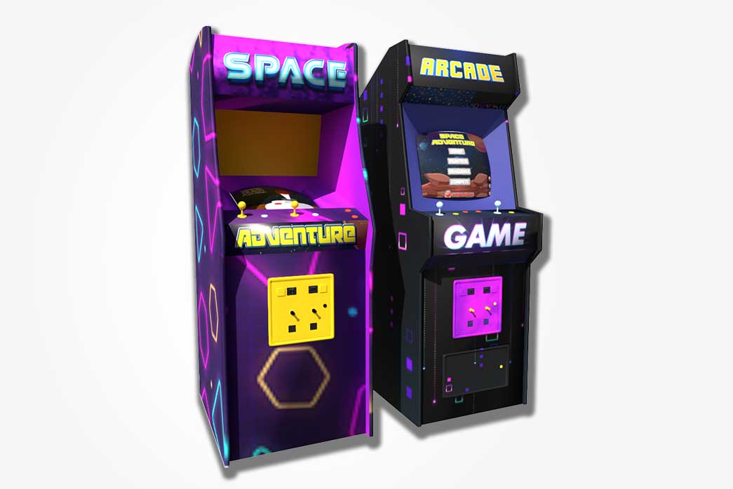 3d retro arcade game machine