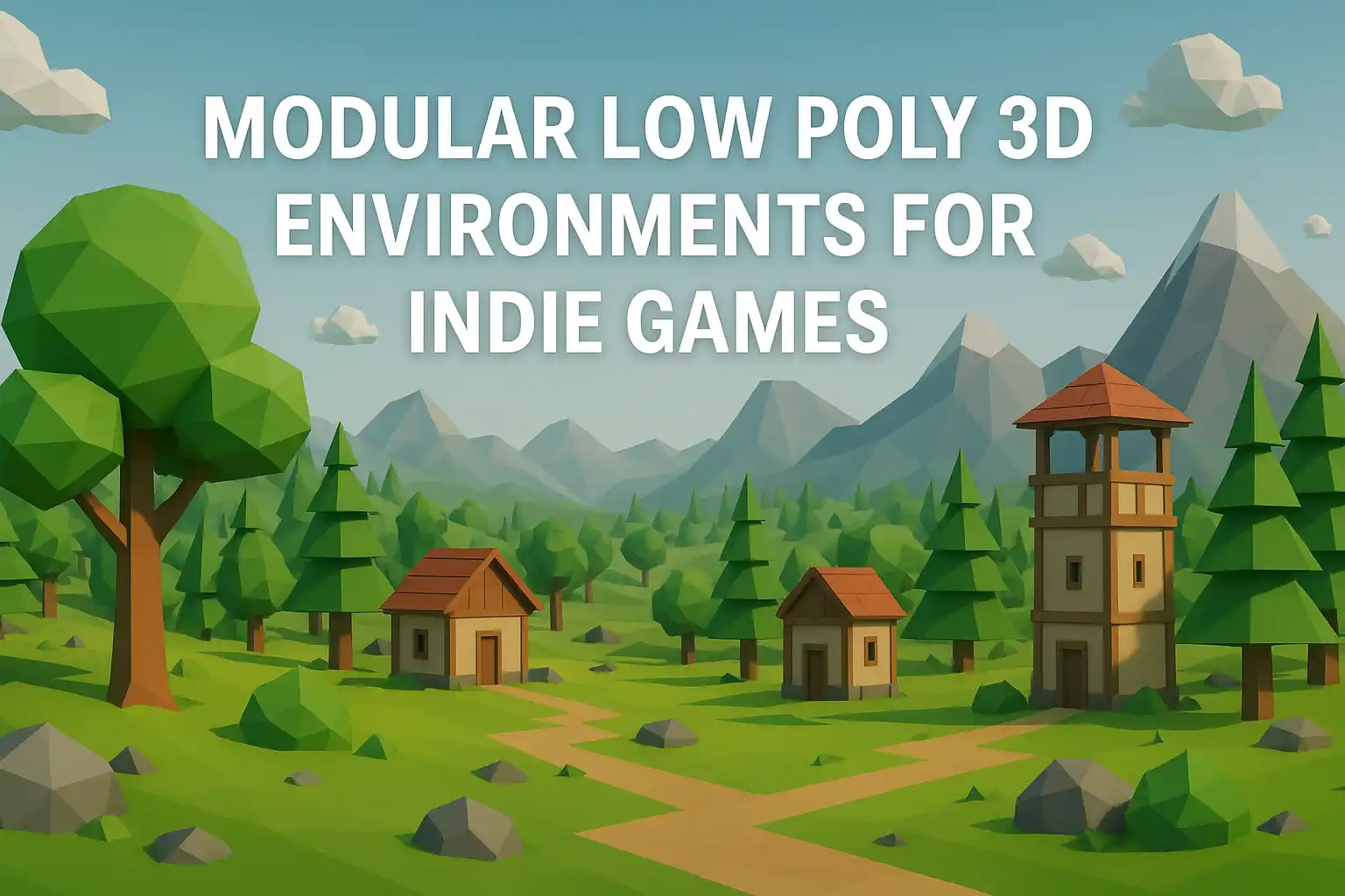 modular low poly 3d environments
