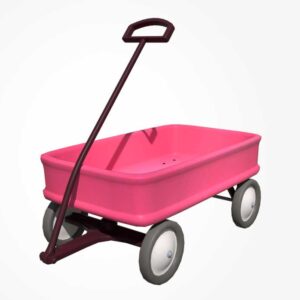 3d cartoon wagon cart
