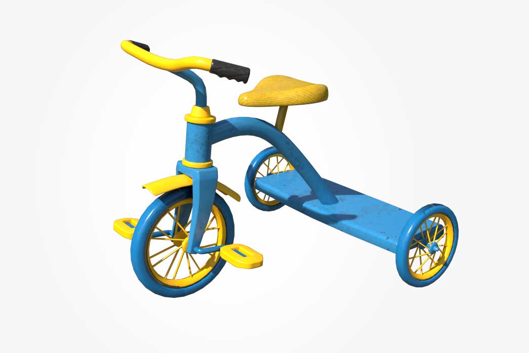 kids tricycle 3d model