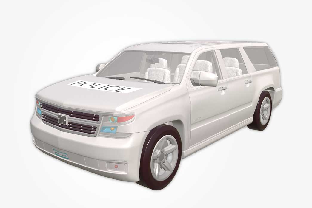 3d police car model